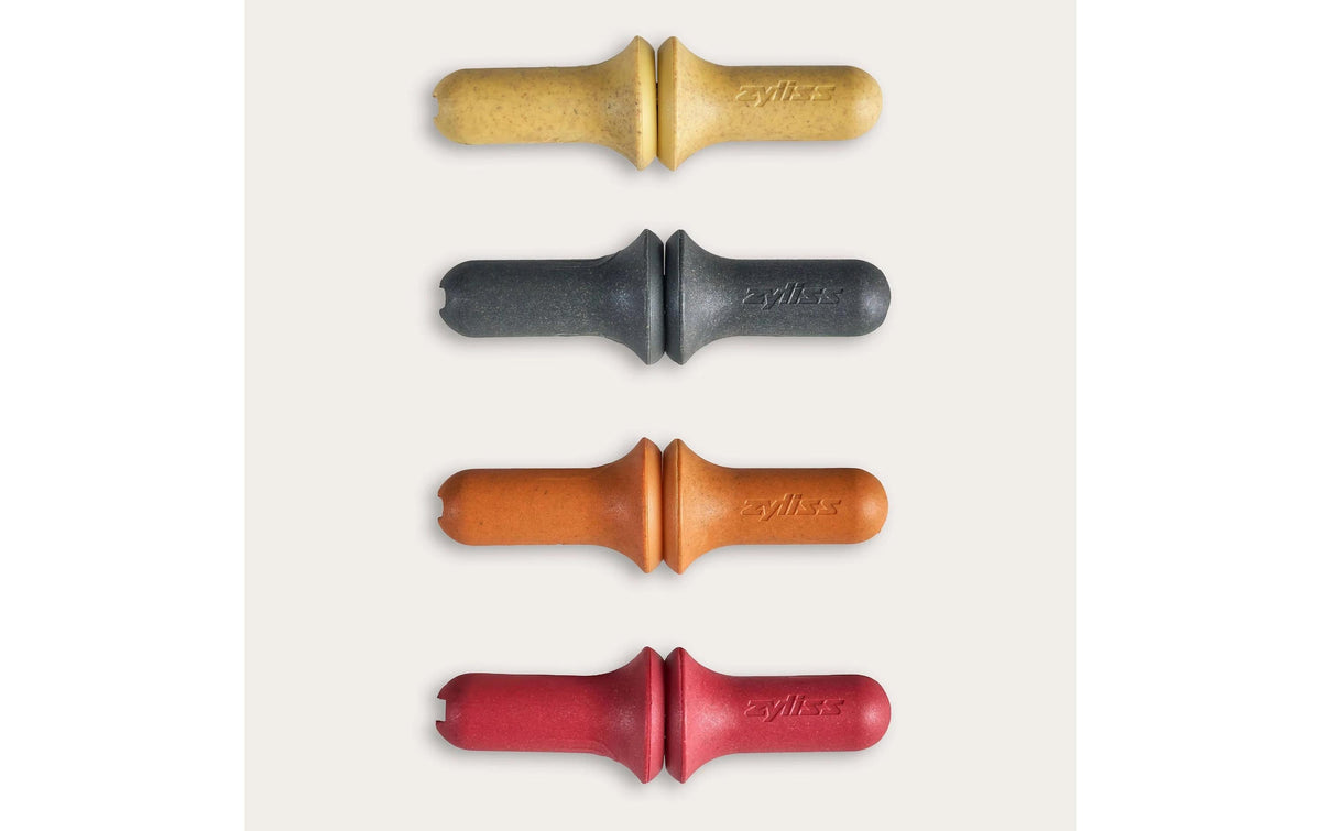 Zyliss Maiskolbenhalter 4 Stk., 9,9 × 3 × 3 cm, Edelstahl/Polypropylen (PP)/Weizenstroh, Gelb/Grau