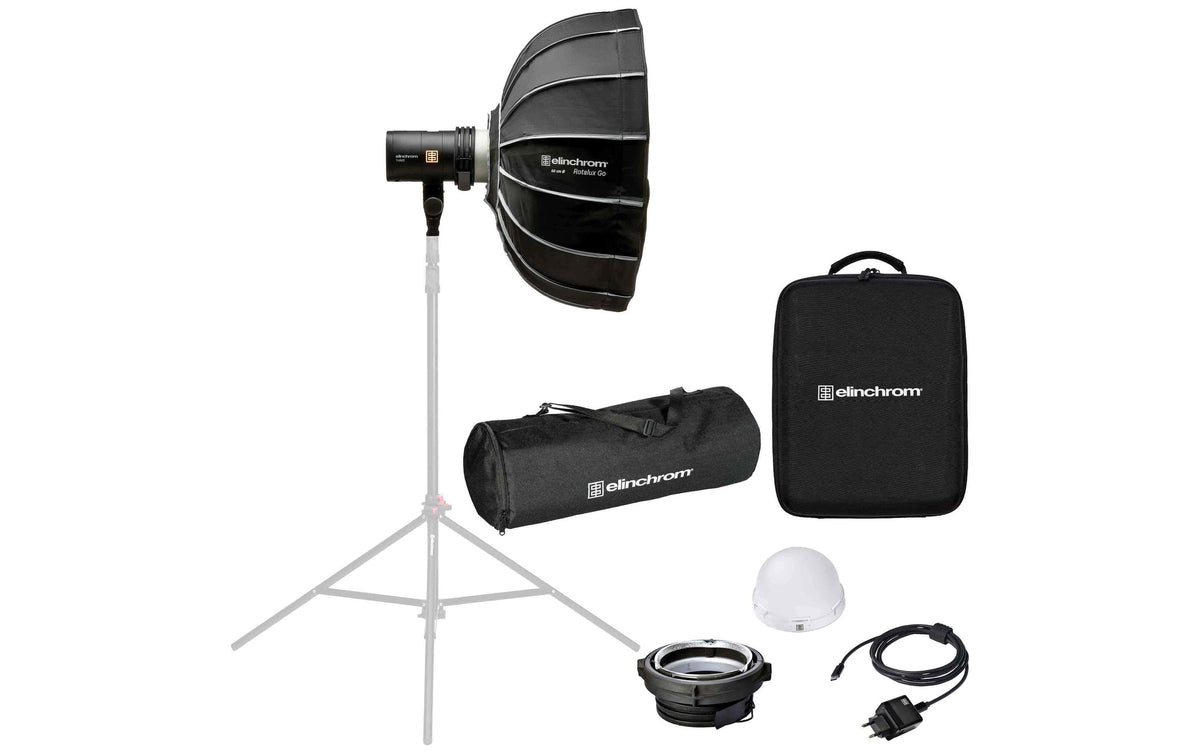 Elinchrom THREE Blitzkopf – 261 W, dimmbar, 2700–6500 K – Rotalux 60 cm Softbox – für Canon, Nikon, Sony u. a.