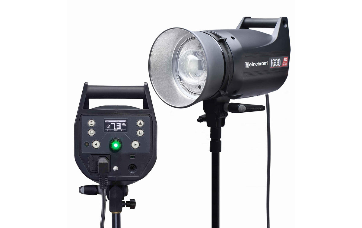 Elinchrom ELC Pro HD 1000 Studioblitz – 1000 Ws, dimmbar, 5500 K – 2-fach, Skyport