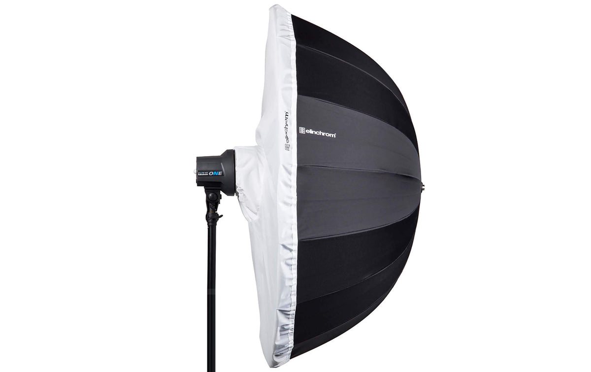 Elinchrom Umbrella Deep Schirm – 125 cm – für Elinchrom Blitzgeräte mit zentrierter Schirmhalterung – Weiss