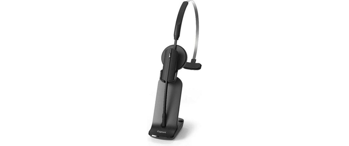 Gigaset CH21D PRO Office-Headset – On-Ear, Mono, DECT, mit Ladestation, Schwarz