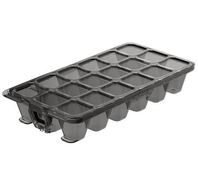 Zyliss Eiswürfelform 18 Fächer, 11,1 × 22,1 × 3,6 cm, Polypropylen (PP), Dunkelgrau