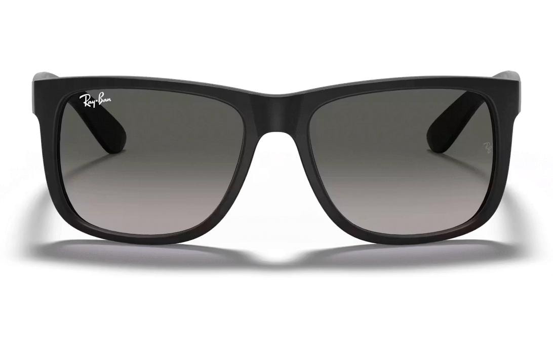 Ray-Ban Schutzbrille JUSTIN RUBBER BLACK – Graue Gläser, UV-Schutz, Schwarzer Rahmen