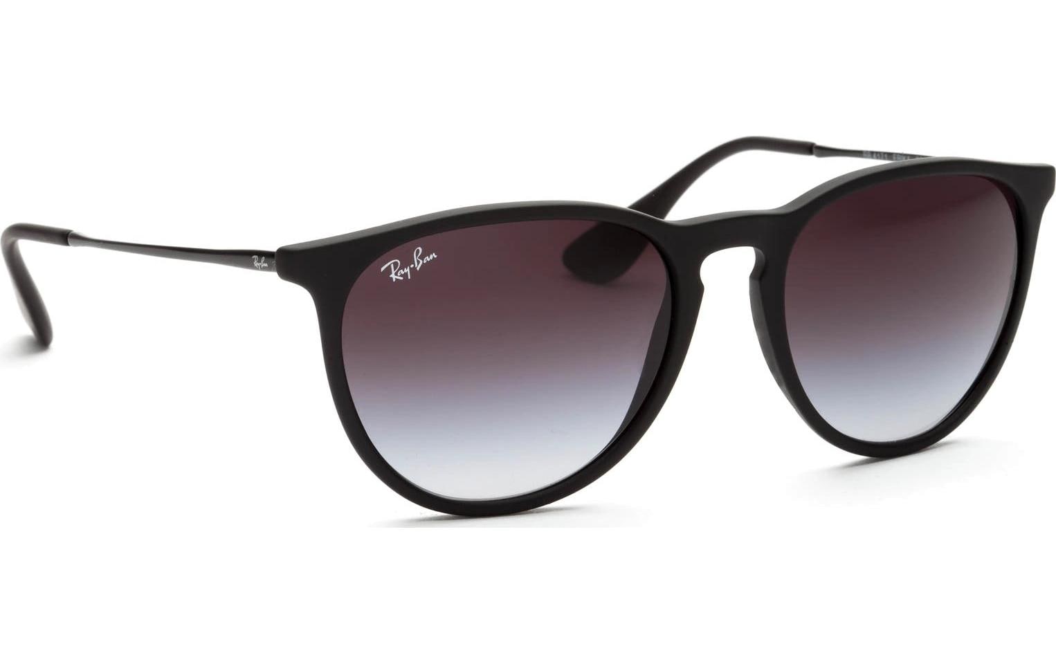 Ray-Ban Sonnenbrille Erika Classic – Rahmen schwarz, Gläser grau, 100 % UV-Schutz