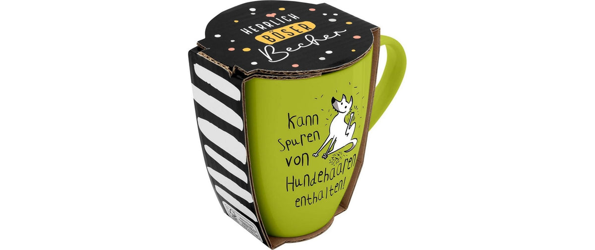 Sheepworld Becher – 350 ml, Ø 8,2 cm, H 10,7 cm, Porzellan, Apfelgrün/Schwarz, spülmaschinenfest
