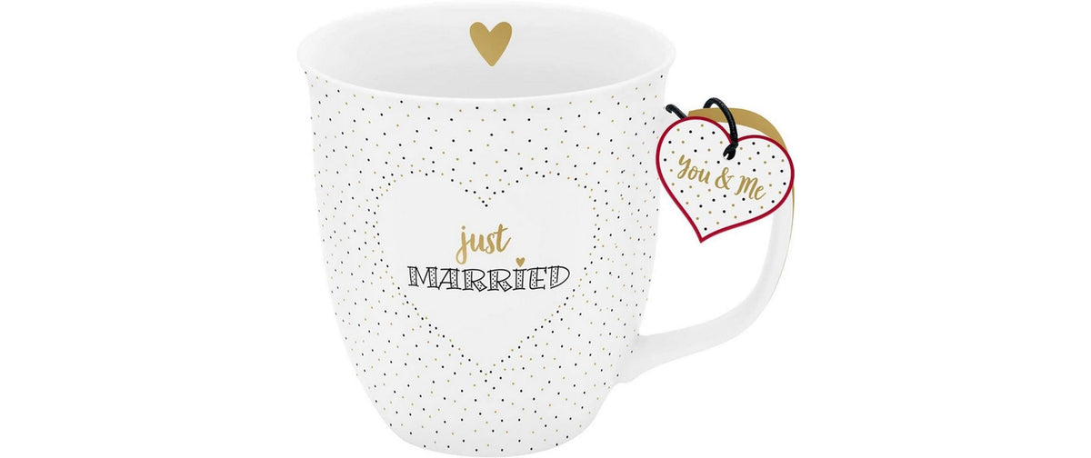 Sheepworld Tasse Grande Just Married – 400 ml, 13,0 × 9,0 × 10,0 cm, Porzellan, Mehrfarbig