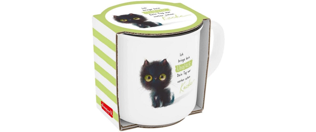 Sheepworld Becher Katze – 350 ml, Ø 9 cm, Porzellan, Weiss