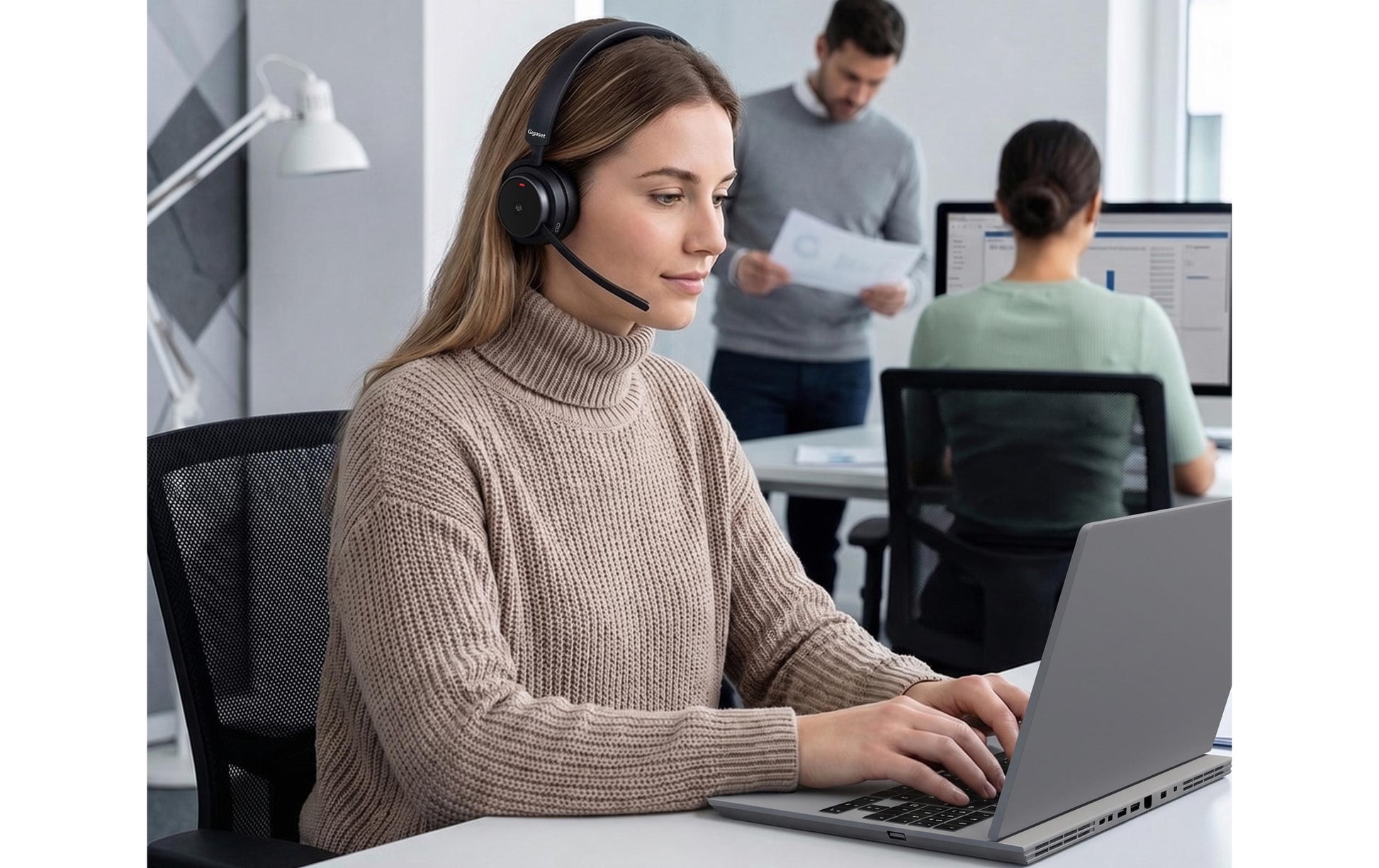 Gigaset CH41D PRO Office-Headset – On-Ear, Mono, DECT, Schwarz