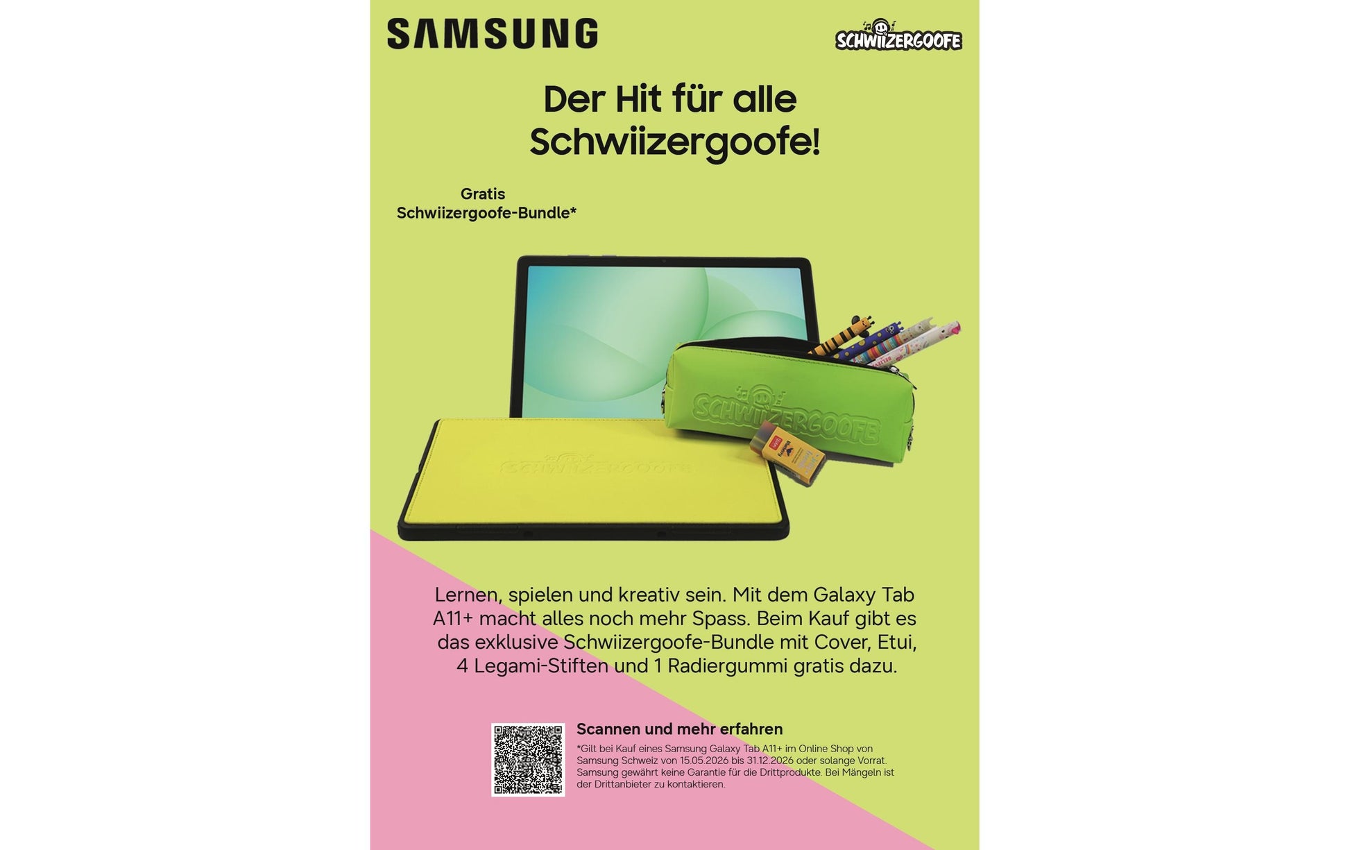 Samsung Galaxy Tab A11+ – 11", 128 GB, 6 GB RAM, Wi‑Fi, Grau, IP52