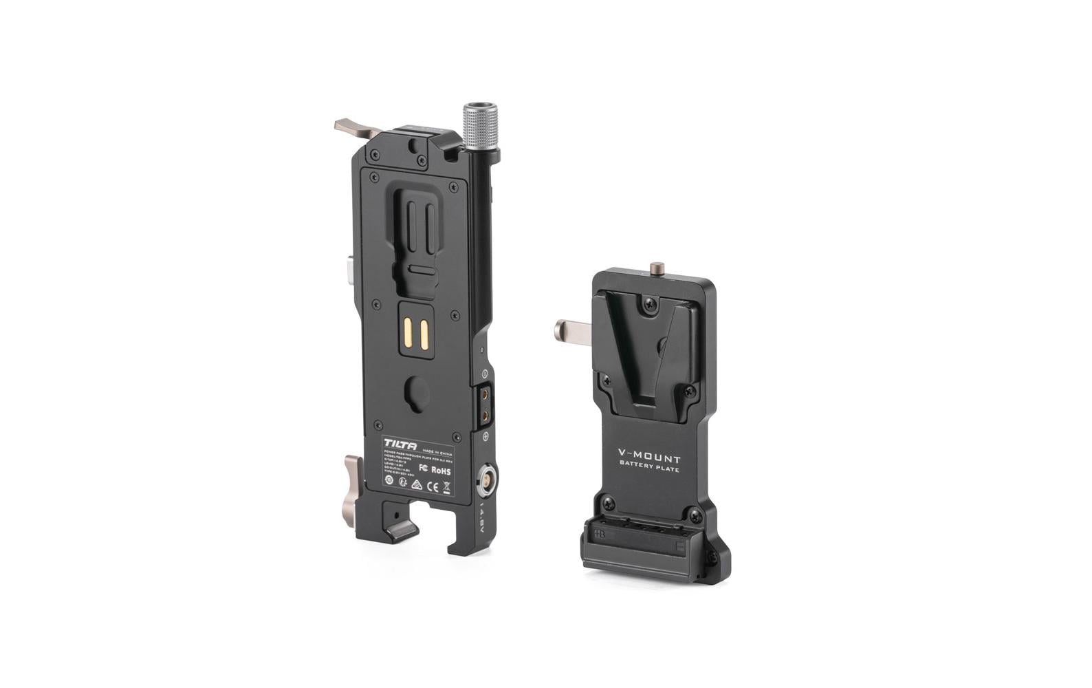 Tilta Power Pass-through Kit (V-Mount) – für DJI RS 2, RS 3, RS 3 Pro und andere – Schwarz