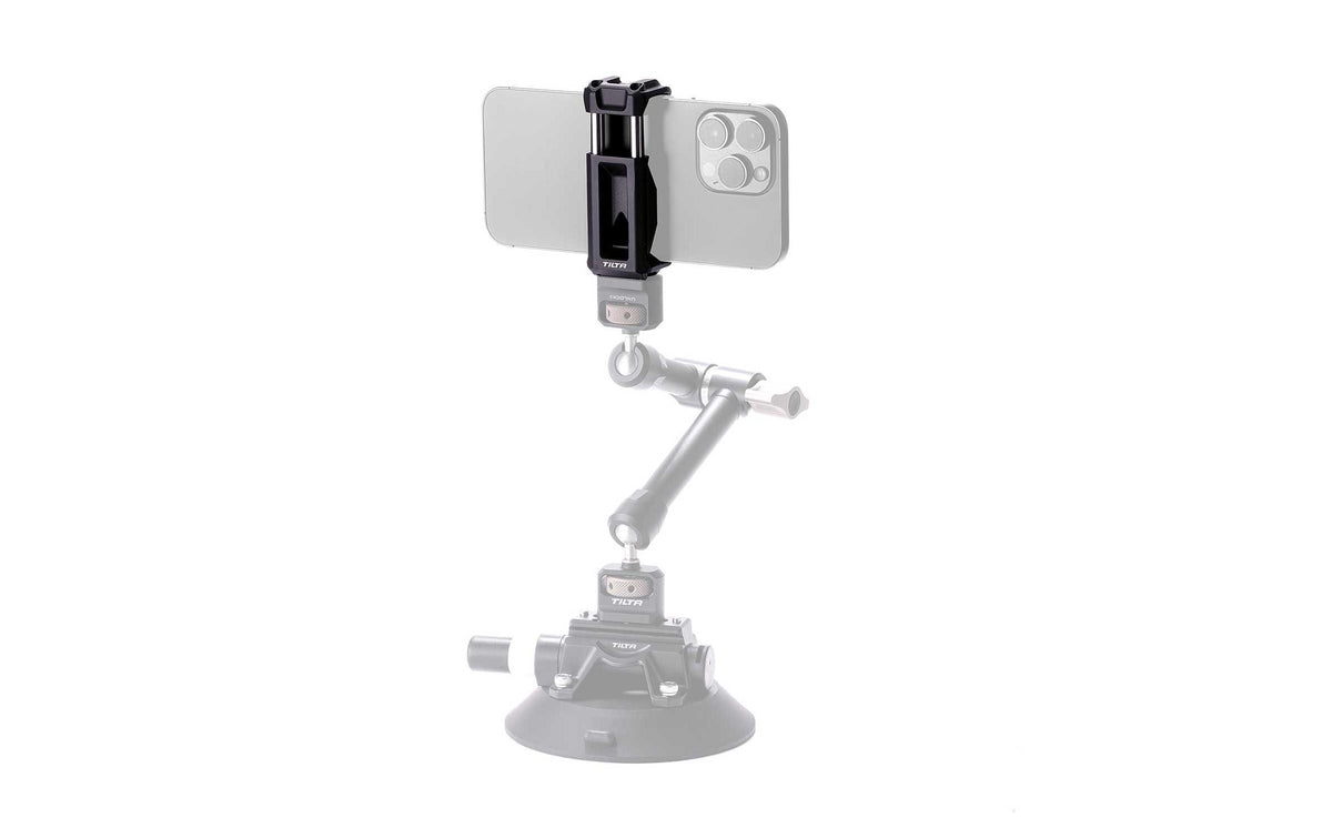 Tilta Telefonhalterung – Montagehalterung – 58,5–110 mm, höhenverstellbar, universell – Schwarz