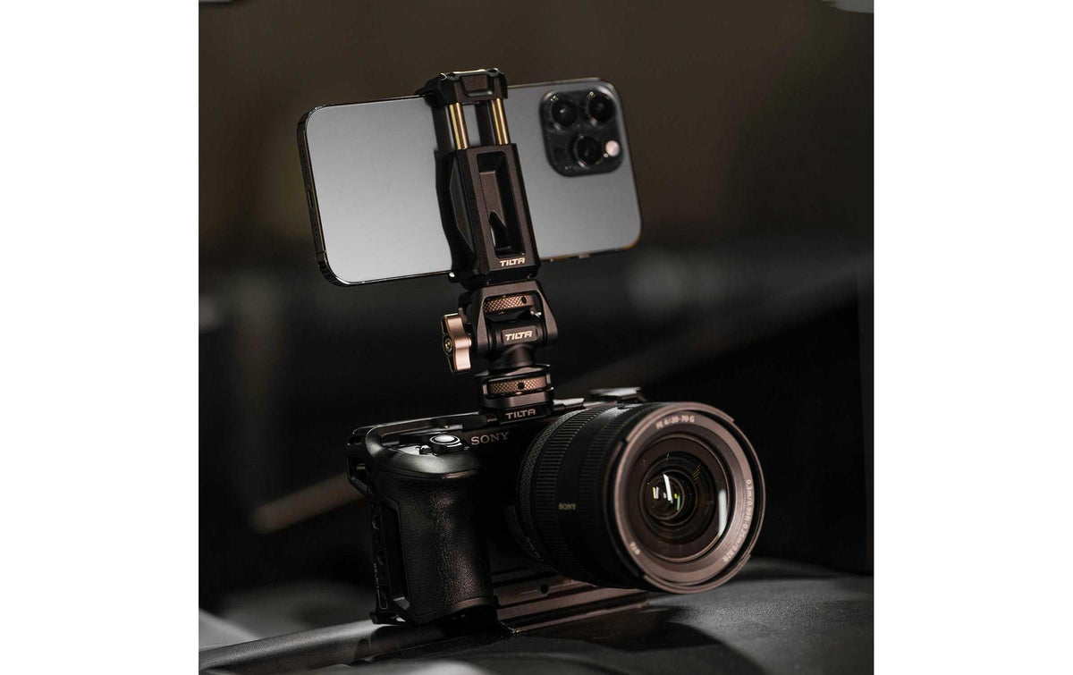 Tilta Telefonhalterung – Montagehalterung – 58,5–110 mm, höhenverstellbar, universell – Schwarz