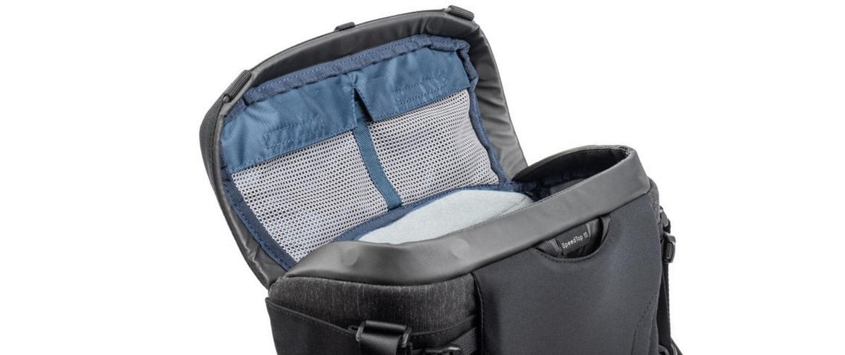 Think Tank SpeedTop Crossbody 15 – für Systemkameras, DSLRs, Objektive – Grau