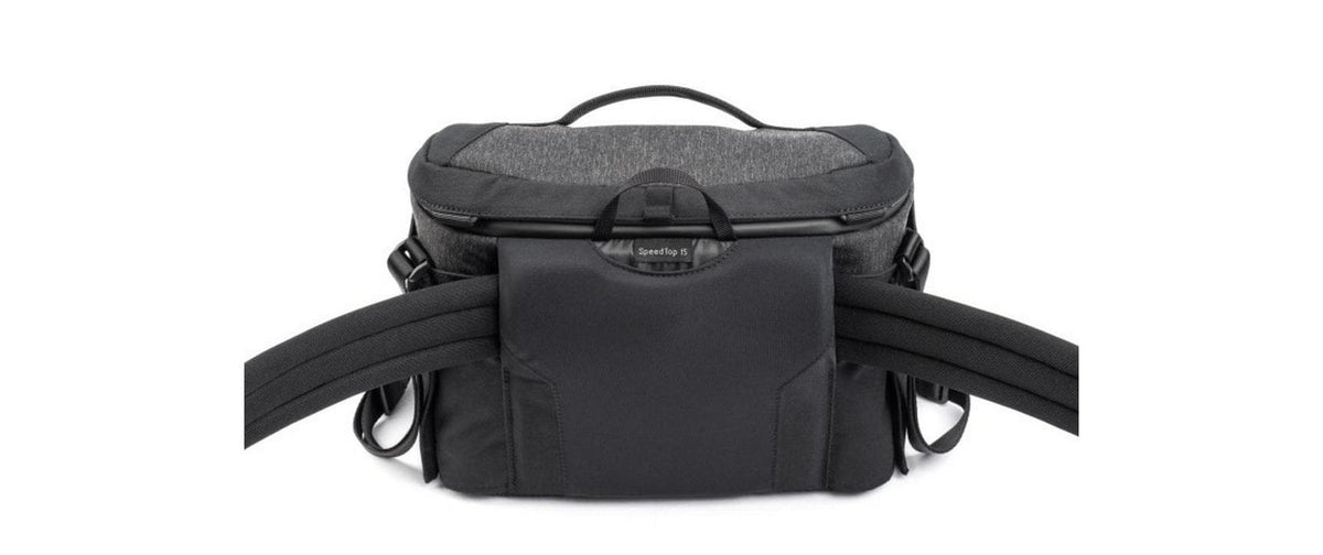 Think Tank SpeedTop Crossbody 15 – für Systemkameras, DSLRs, Objektive – Grau