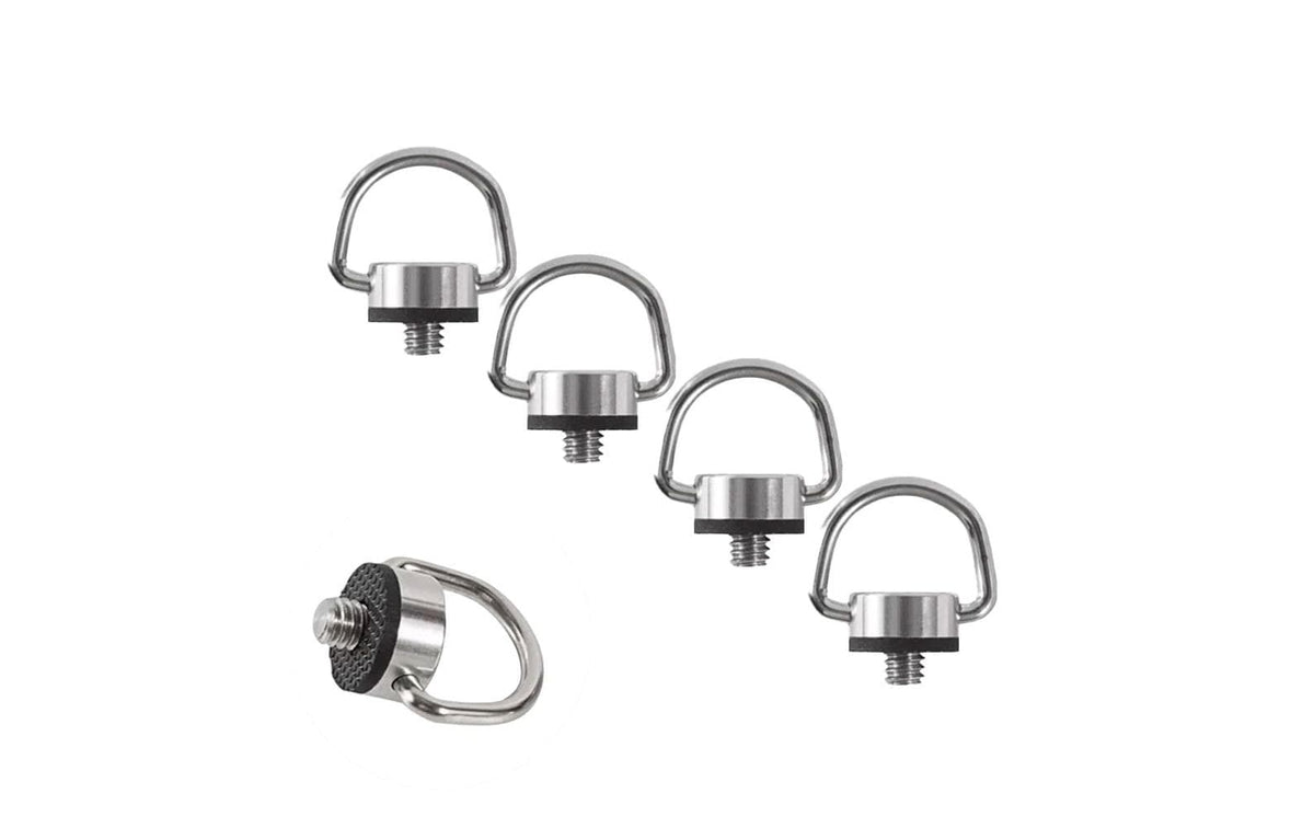 Crdbag D-Ring Schrauben-Kit – 1/4", 19 × 28 mm – für Kameras, Kamerakäfige – Silber