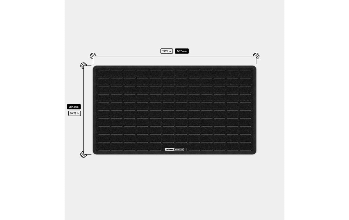 CRDBAG Grid-Lid Carry On Netzdeckeltasche – 560 × 340 × 30 mm – für Nanuk, Pelican, HPRC und andere – Schwarz