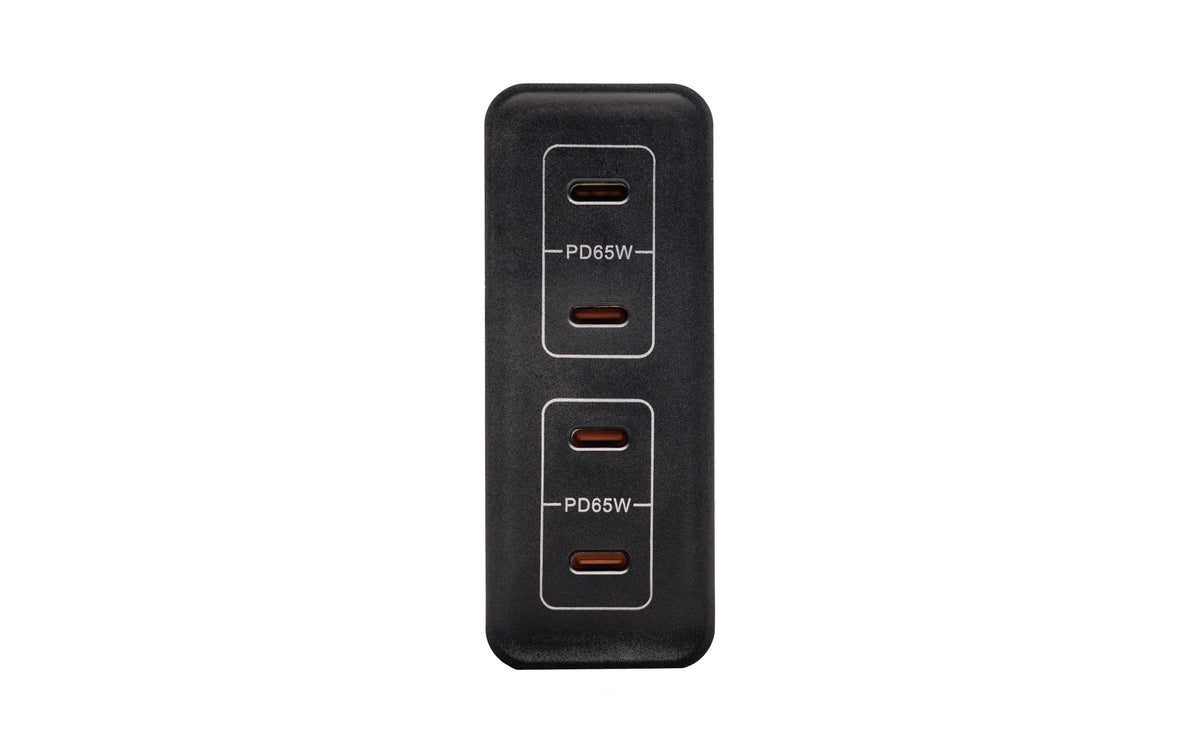 Fxlion Fast Charger USB-Desktop-Ladegerät 130 W – USB-C×2, USB-A×2 – Schwarz