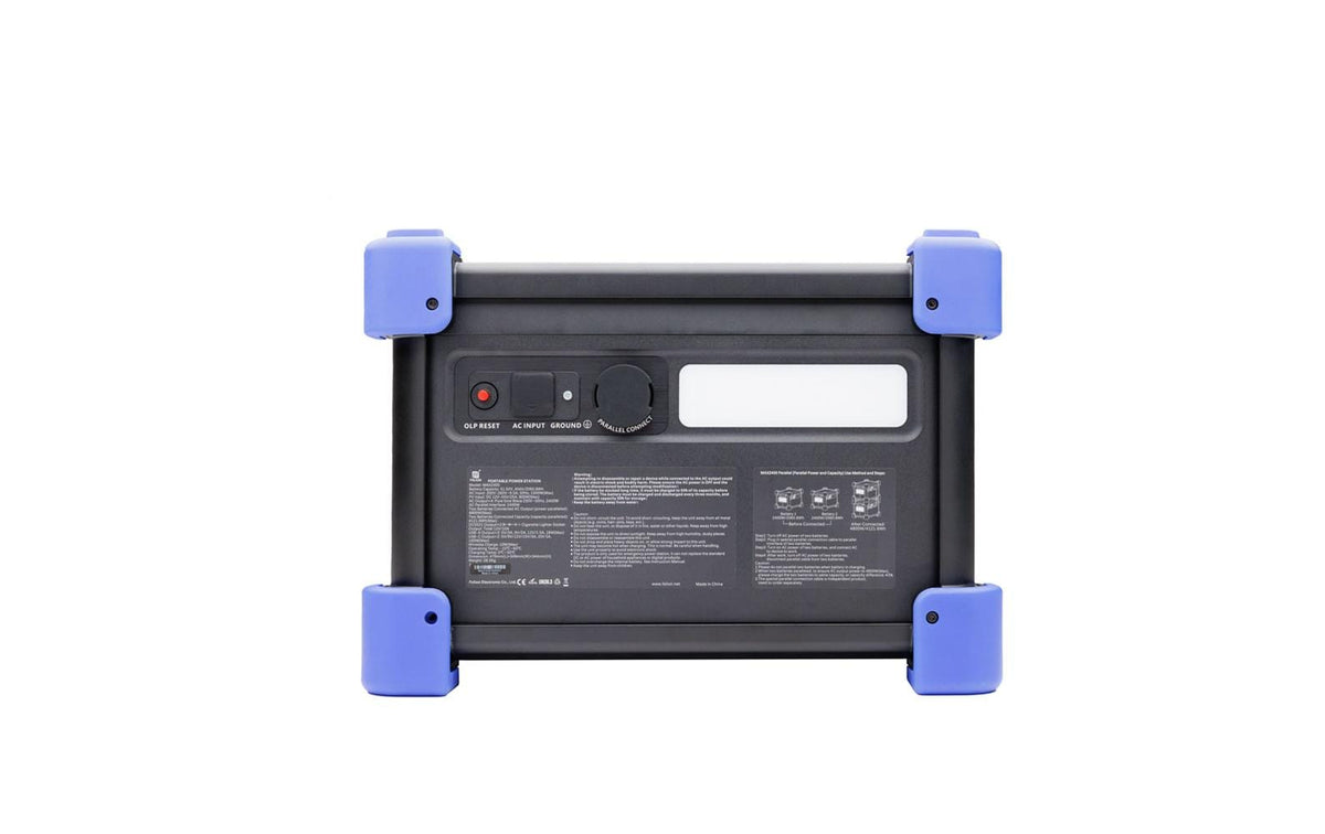 Fxlion Max 2400 – Powerstation, 2061 Wh, 2400 W AC, Li-Ion, 4× AC, Kabelloses Laden, Solar-ladefähig
