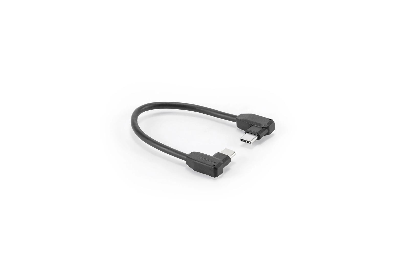 Tilta USB-C auf USB-C Kabel – 0,18 m – Abgewinkelt – Schwarz – für iPhone 15 Pro, iPhone 15 Pro Max
