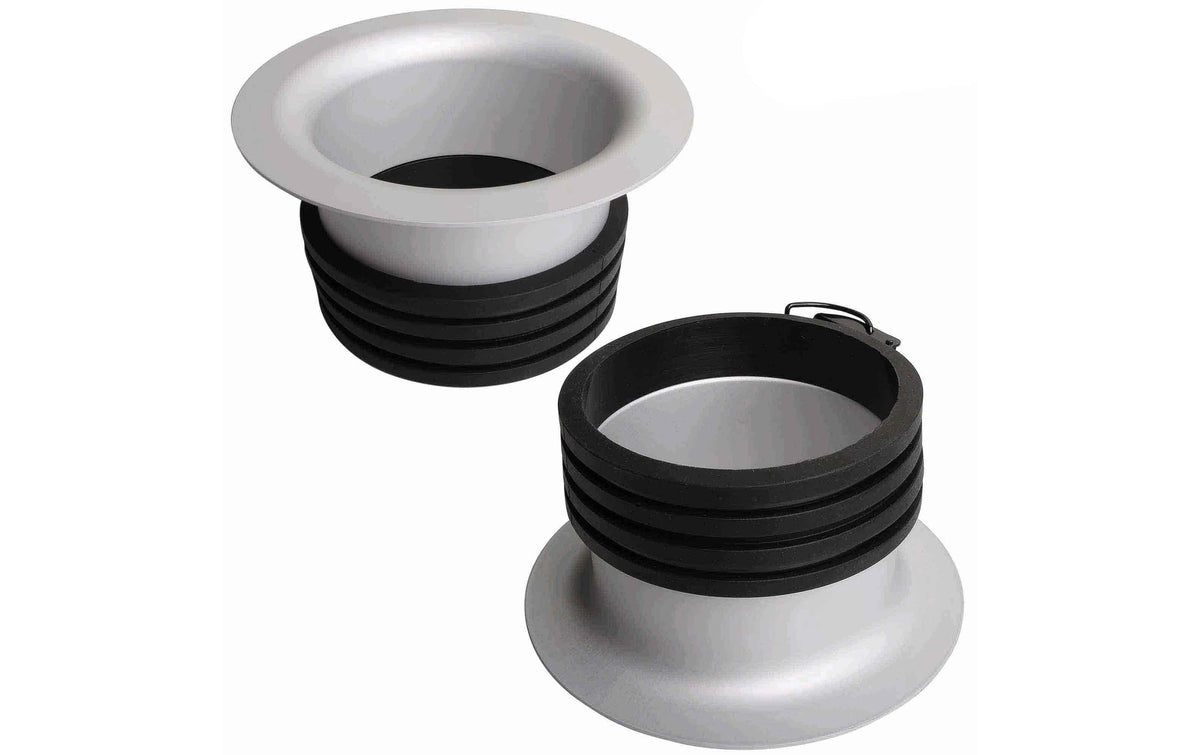 Elinchrom Rotalux Go Adapter – für Profoto OCF, Elinchrom ONE, THREE – Aluminium, Schwarz/Silber