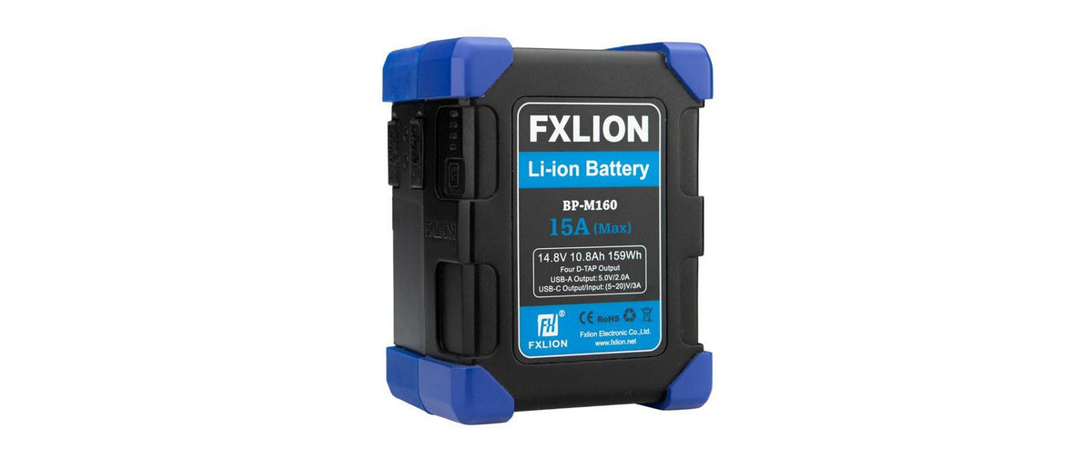 Fxlion High Power Square V-Mount Akku – 159 Wh, 14,8 V, 10800 mAh – für Universal – Schwarz
