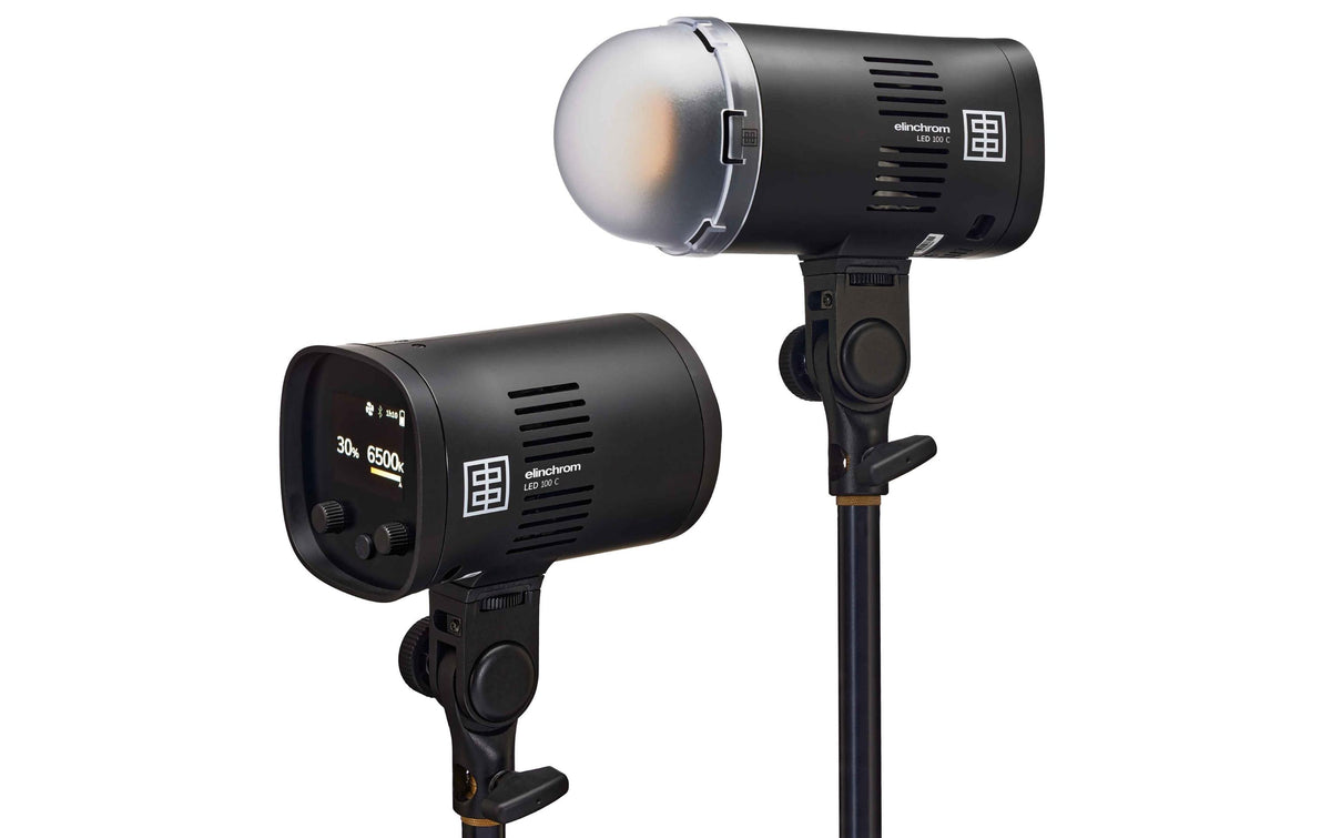 Elinchrom 100 C Dauerlicht – 100 W, RGB/Bi-Color, 2700–6500 K – für Elinchrom OCF, Full Mount, Profoto-Mount