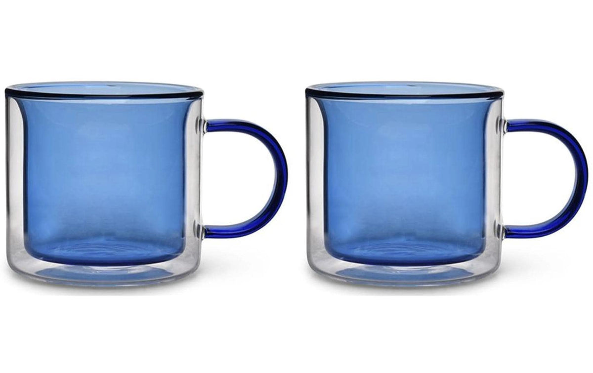 Ona Teetasse – 270 ml, Ø 8,5 cm, Borosilikatglas, Blau, doppelwandig