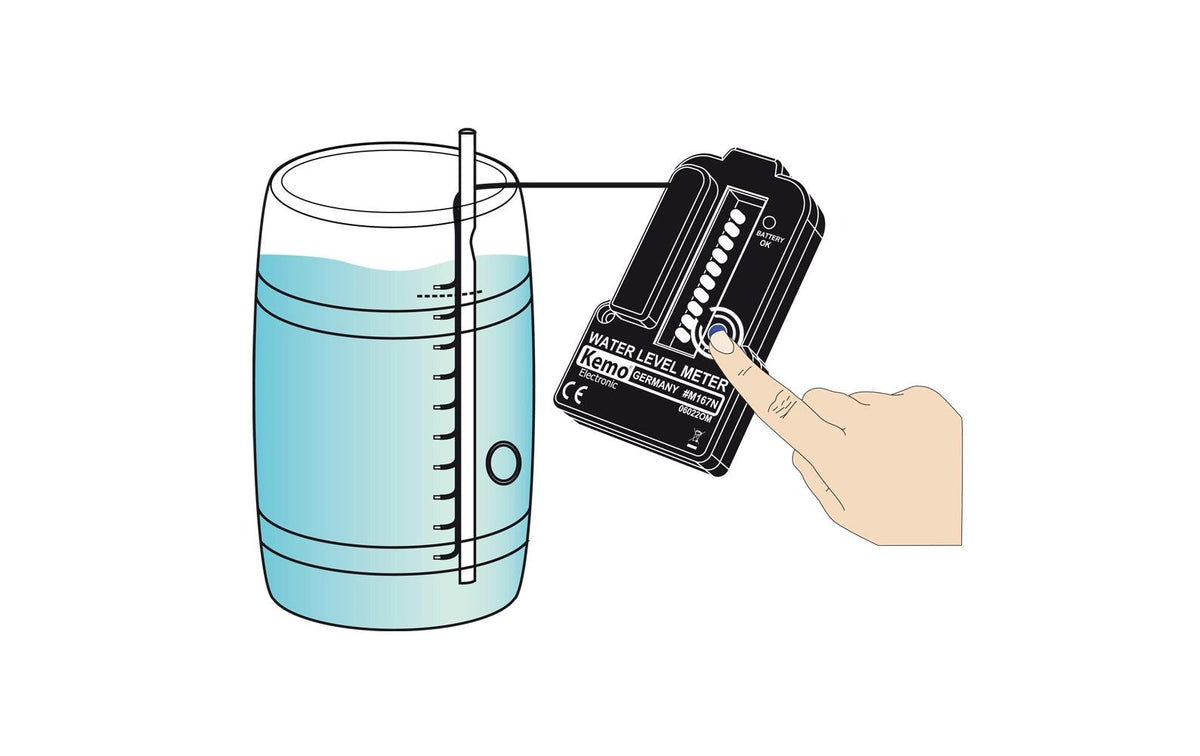 Kemo IoT-Sensor/Transmitter – Füllstand, Batteriebetrieb, für Wassertanks
