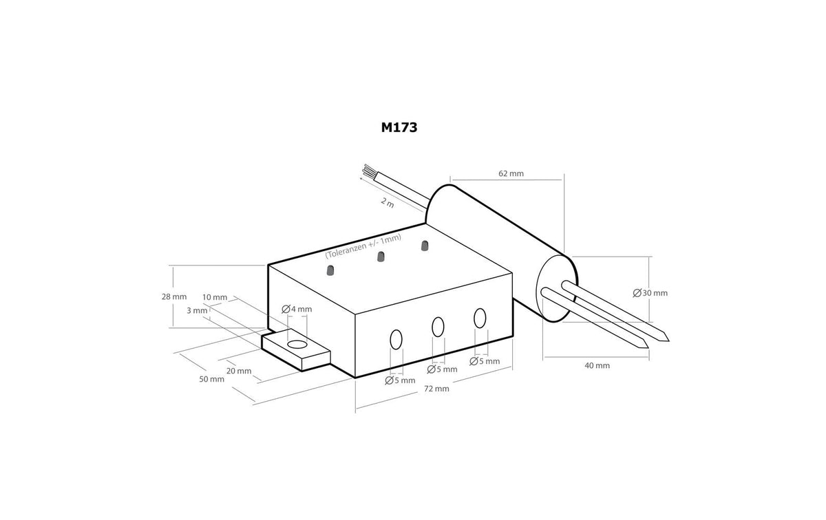 Kemo Bodenfeuchtigkeitssensor, Netzbetrieb, 12 V, schwarz