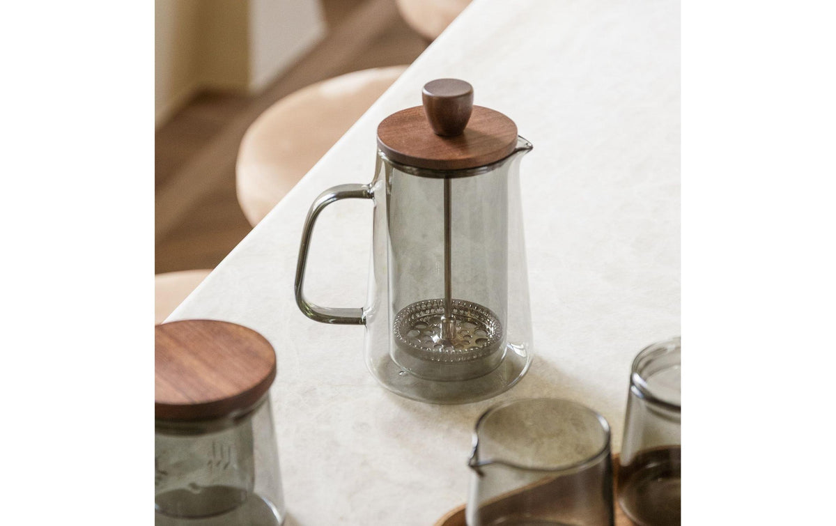 S|p collection SP Collection Luma French Press / Kaffeebereiter – 0,4 l, 2 Tassen, Glas/Holz