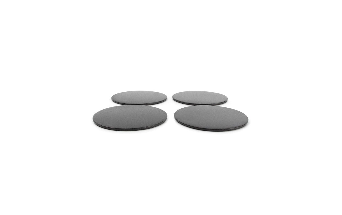 S|p collection SP Collection Untersetzer – 4er Set, Ø 10,0 cm, H 0,5 cm, Metall, Schwarz