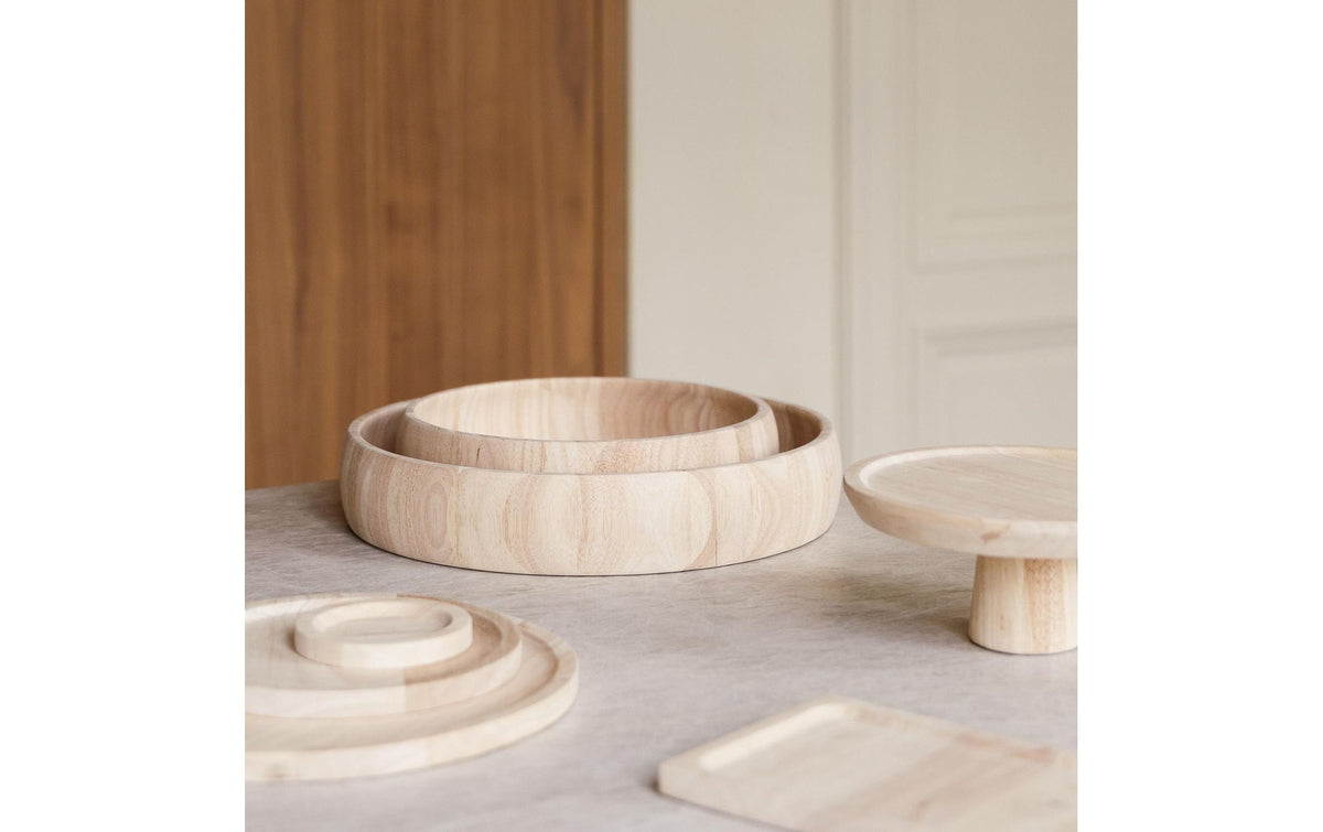S|p collection SP Collection Schale – Mangoholz, mehrfarbig – Ø 37 × 7 cm