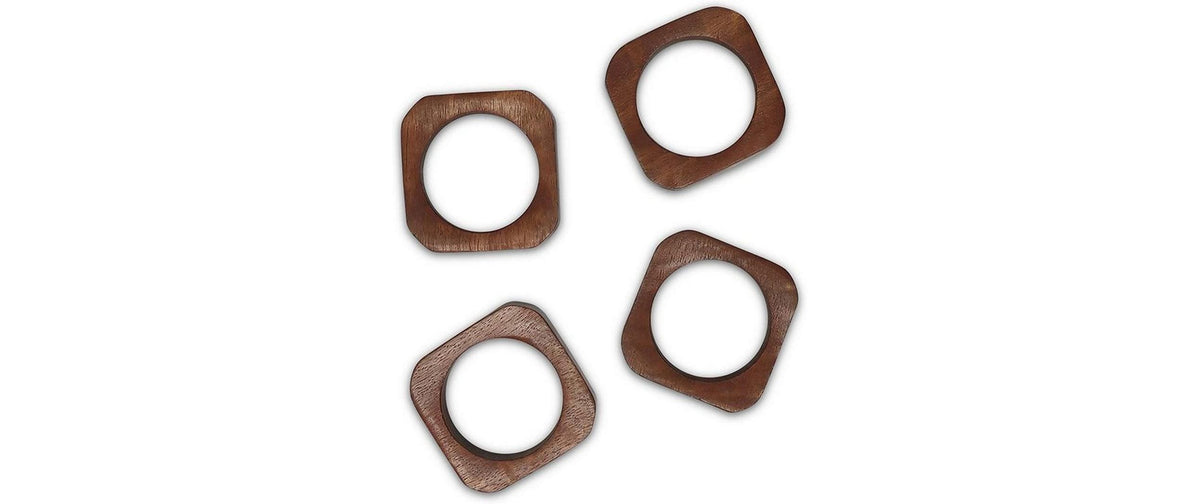S|p collection SP Collection Serviettenring Square Moku – Braun – Ø 4,5 cm × 2,6 cm – Holz – 1 Stk