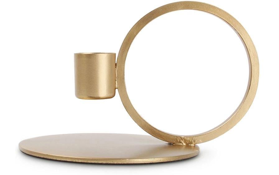 S|p collection SP Collection Kerzenständer – Metall, Gold – Ø 10 × 9 cm