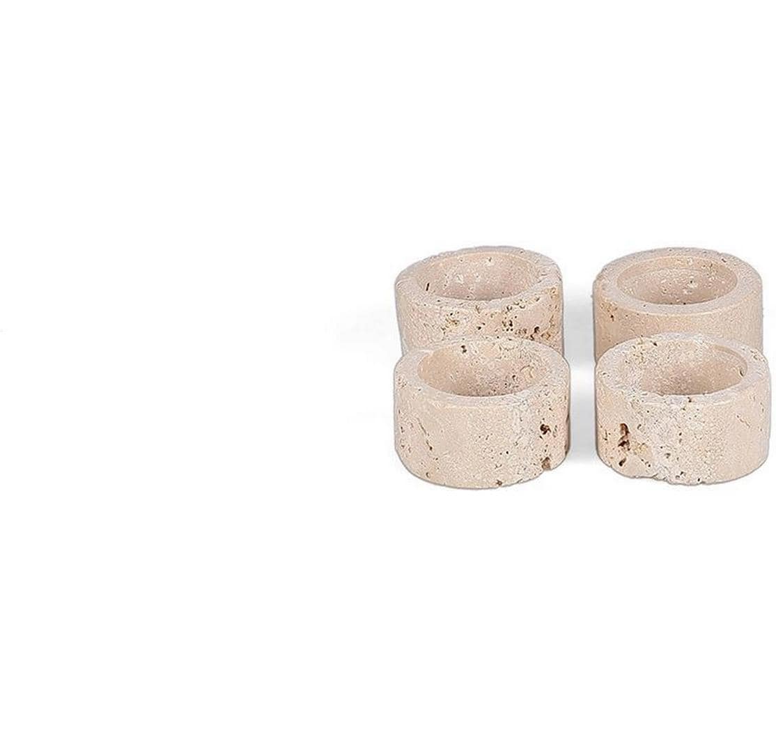 S|p collection SP Collection Serviettenringe Opus – Ø 5 cm, Marmor, Beige