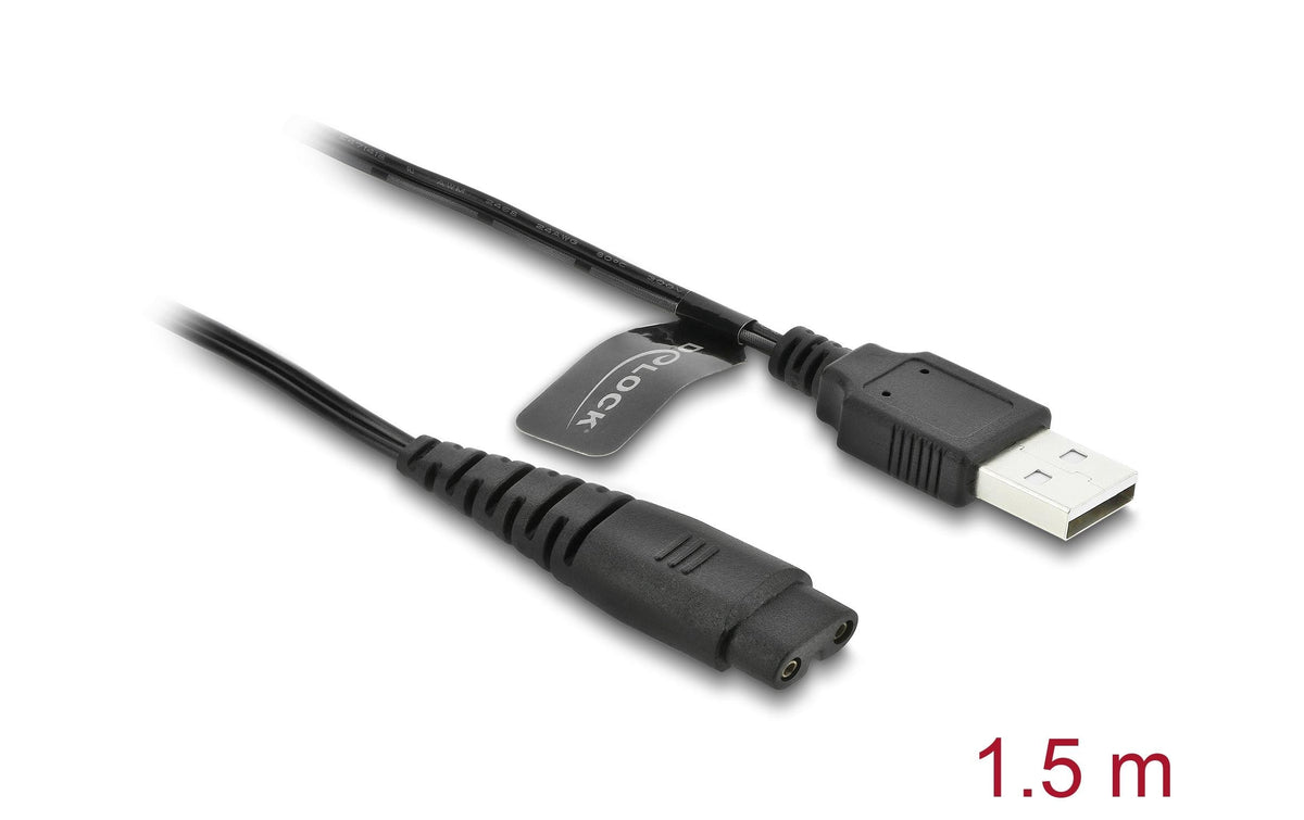 DeLOCK USB-Kabel – USB-A auf 2-polig – USB 2.0 – 1,2 m – Schwarz – für Hatteker RFC-588, RFC-598 und mehr