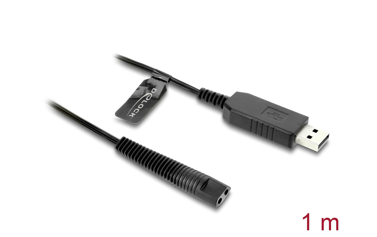 DeLOCK USB-A auf 2-polig Kabel – USB 2.0 (480 Mbit/s) – 1 m – Schwarz – für Braun Series 1, 3, 5 und mehr