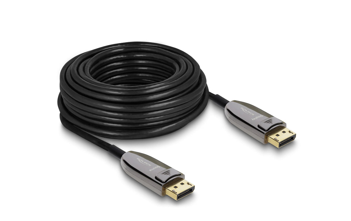 DeLOCK DisplayPort Kabel DP 2.1 – 8K 60 Hz – 15 m – AOC, aktiv