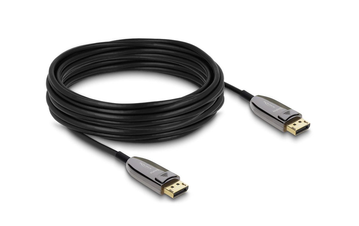DeLOCK DisplayPort Kabel DP 2.1 8K 60 Hz – 10 m – Aktiv, HDR – für Geräte mit DisplayPort-Anschluss
