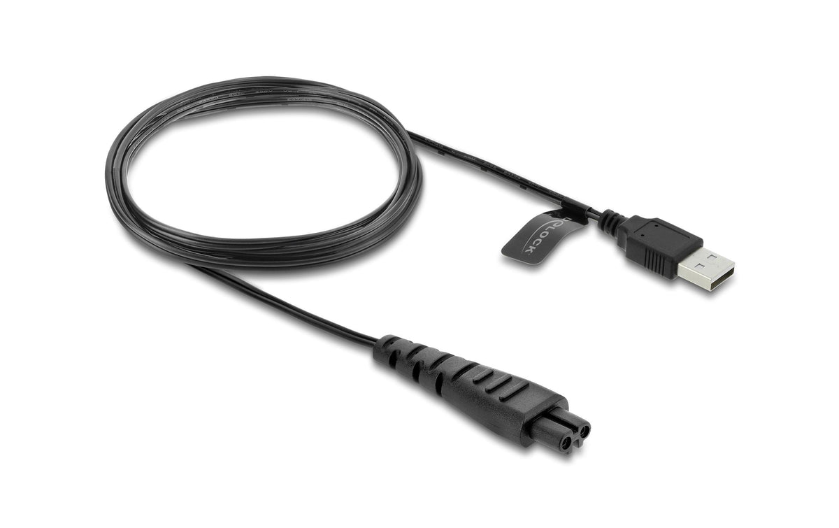 DeLOCK USB-A auf 2-poliges Kabel – USB 2.0 (480 Mbit/s) – 1,2 m – Schwarz – für Remington HC4250 und mehr