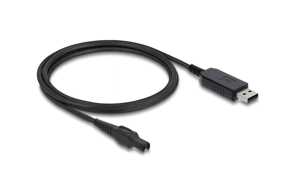 DeLOCK USB-A auf 2-polig Kabel – USB 2.0 (480 Mbit/s) – 1 m – Schwarz – für Philips OneBlade Pro, HQ7–HQ9