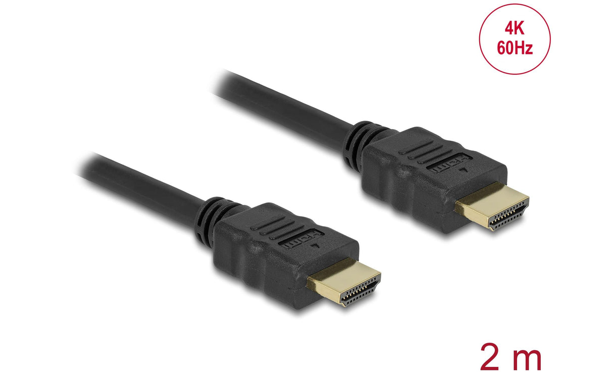 DeLOCK HDMI Kabel HDMI 2.0 – 4K 60 Hz – 2 m – Ethernet