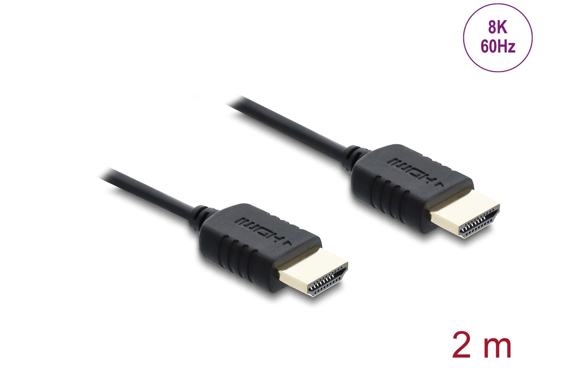 DeLOCK HDMI Kabel HDMI 2.1 8K 60 Hz – 2 m – ARC, geflochten
