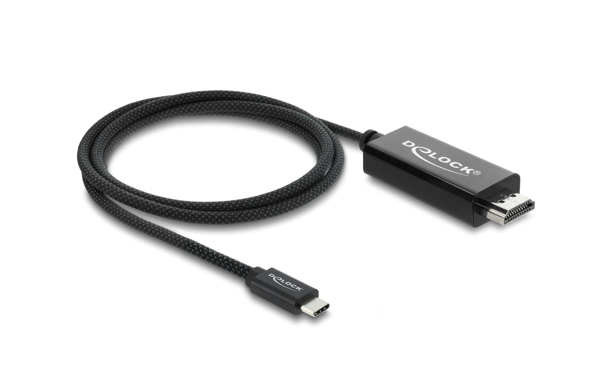 DeLOCK USB-C auf HDMI Kabel 4K 60 Hz – 1 m – geflochten – für MacBook, Chromebook