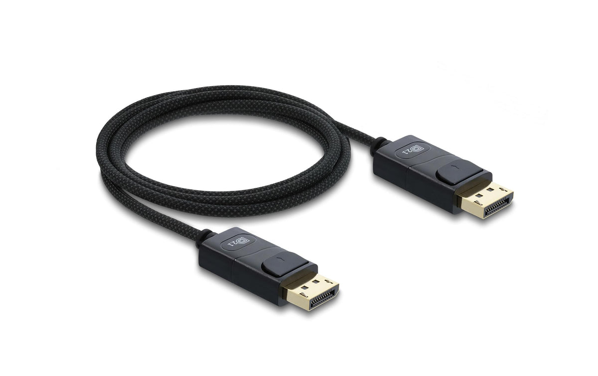 DeLOCK DisplayPort Kabel DP 2.1 16K 60 Hz – 2 m – HDR, geflochten