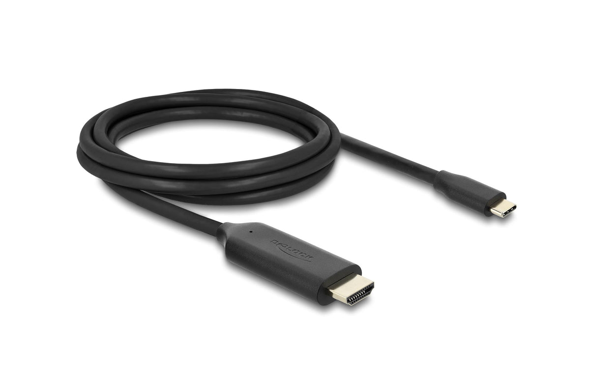 DeLOCK 80599 USB-C zu HDMI Kabel – 8K @ 144 Hz, 2 m, für USB-C (DP Alt Mode) / Thunderbolt 3
