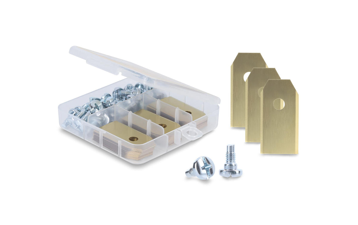 DeLOCK Ersatzklingen 35 mm, Titan, 0,6 mm, 30 Stk., für Husqvarna, Gardena, Segway und Flymo
