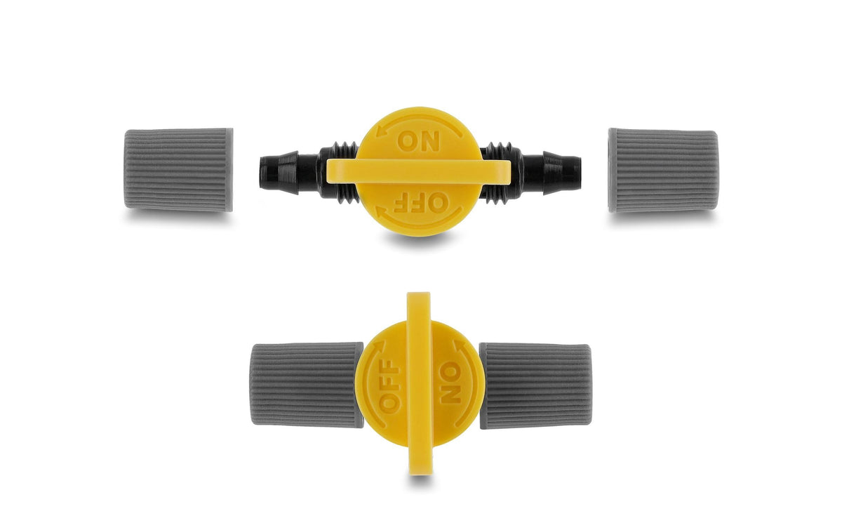 DeLOCK Durchflussregler – Kunststoff, Gelb, Schwarz, 5 Stk., für 4 mm Schlauchanschluss