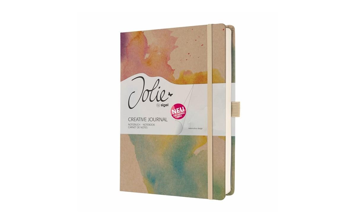 Jolie Notizbuch – A5+ – blanko – 200 Seiten – 120 g/m² – Hardcover, mehrfarbig