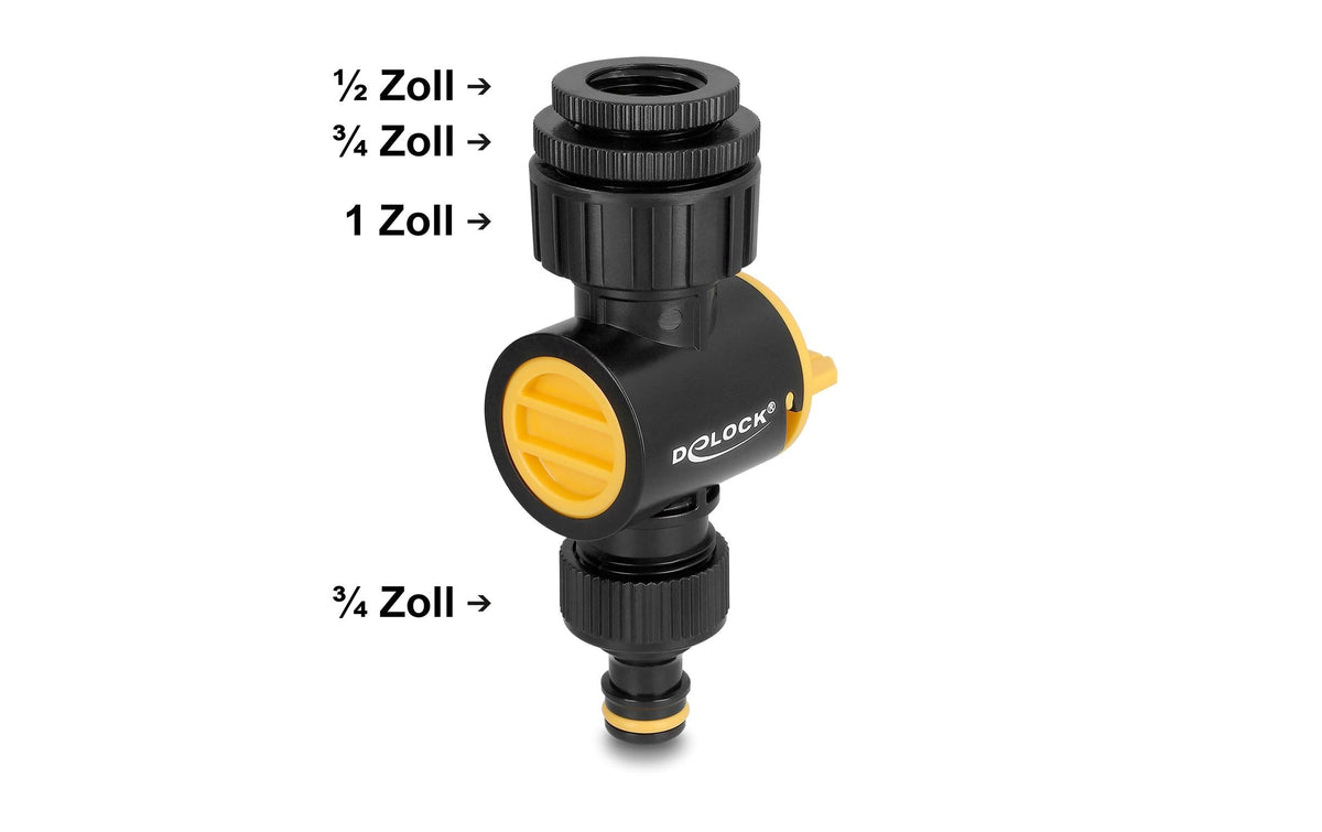 DeLOCK Wasserfilter, Edelstahl, Gelb, Schwarz, für Standard-Schlauchanschluss